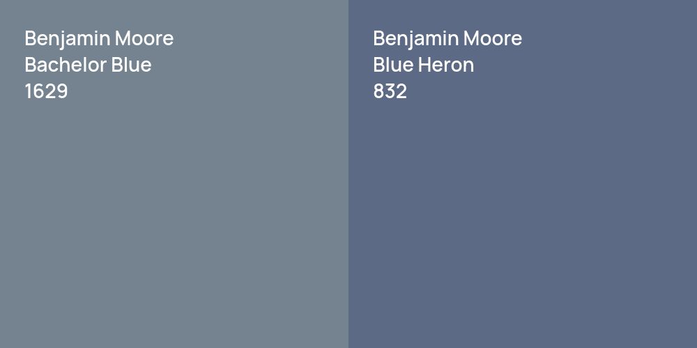 Benjamin Moore Bachelor Blue vs. Benjamin Moore Blue Heron