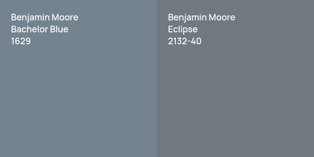 Benjamin Moore Bachelor Blue vs. Benjamin Moore Eclipse