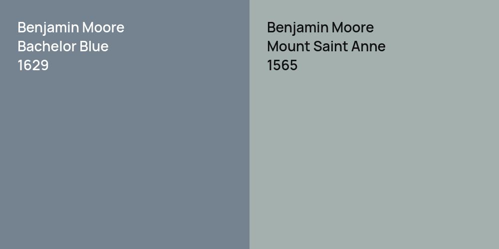 Benjamin Moore Bachelor Blue vs. Benjamin Moore Mount Saint Anne