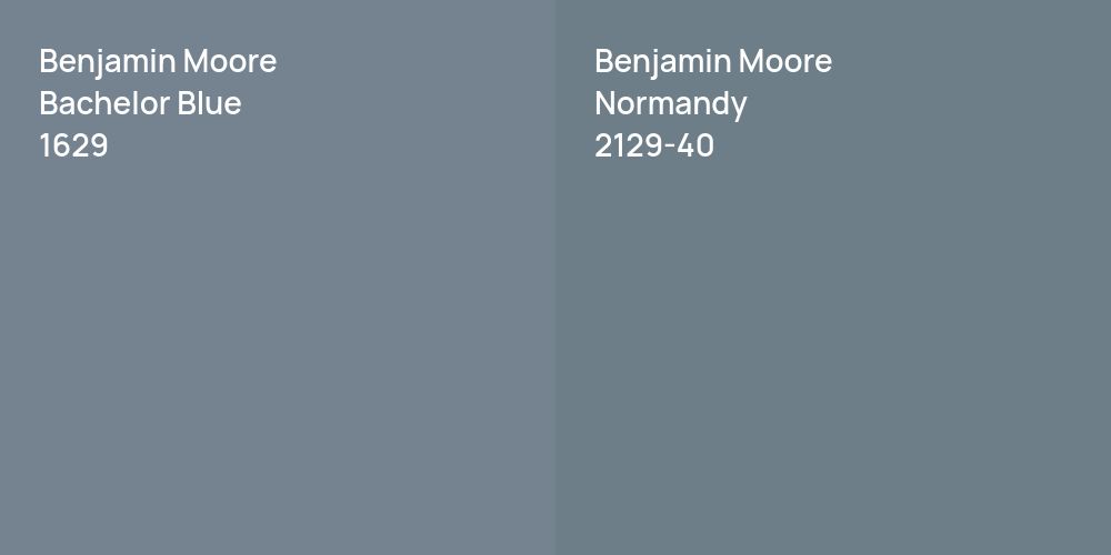 Benjamin Moore Bachelor Blue vs. Benjamin Moore Normandy