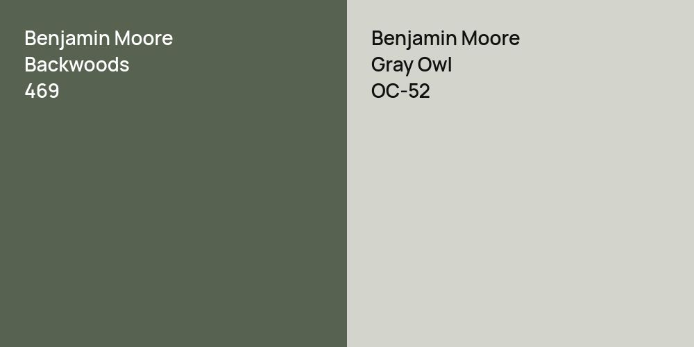 Benjamin Moore Backwoods vs. Benjamin Moore Gray Owl