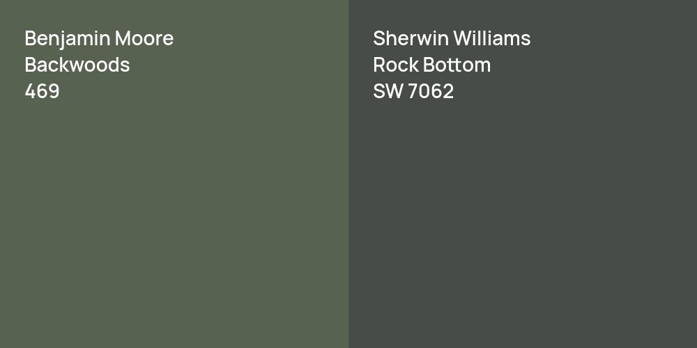 Benjamin Moore Backwoods vs. Sherwin Williams Rock Bottom