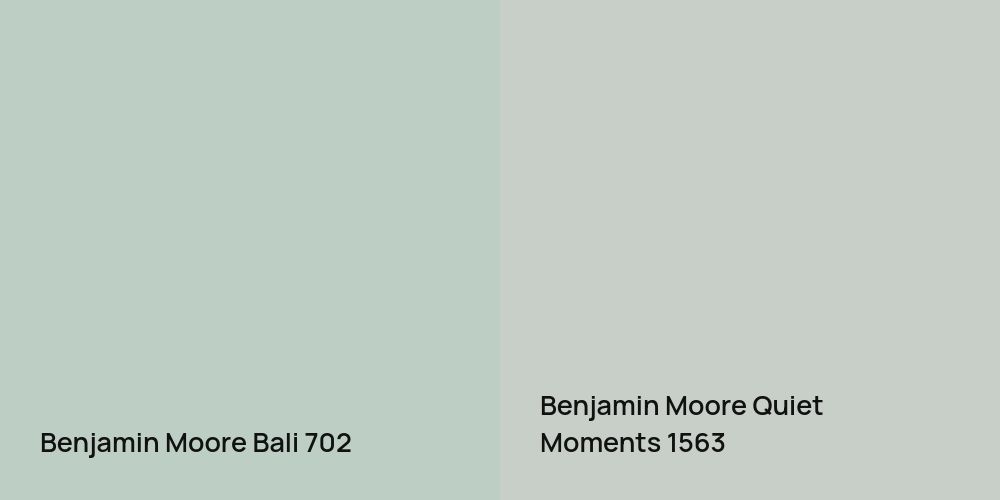 Benjamin Moore Bali vs. Benjamin Moore Quiet Moments