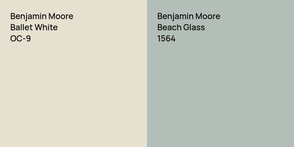 Benjamin Moore Ballet White vs. Benjamin Moore Beach Glass