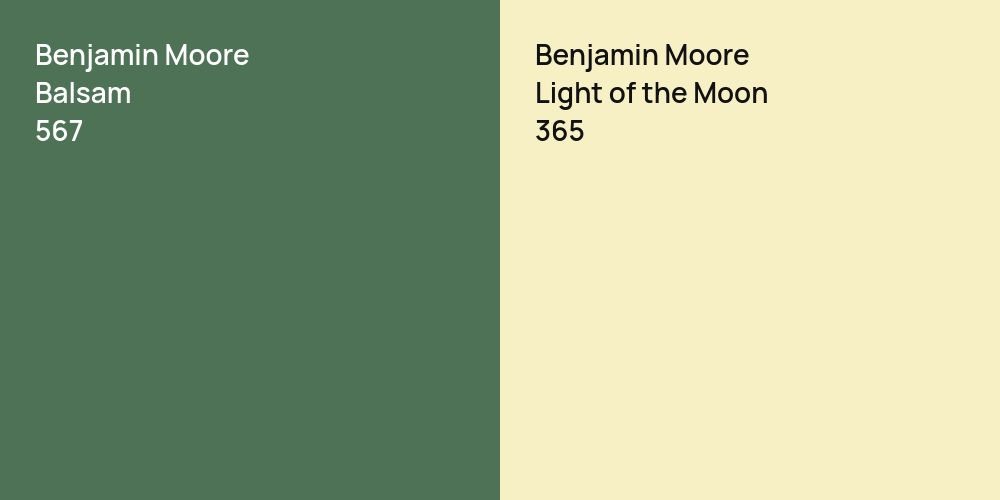 Benjamin Moore Balsam vs. Benjamin Moore Light of the Moon