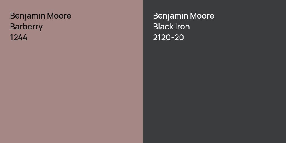 Benjamin Moore Barberry vs. Benjamin Moore Black Iron