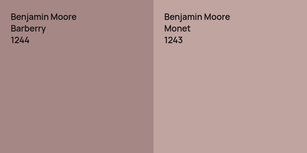 Benjamin Moore Barberry vs. Benjamin Moore Monet