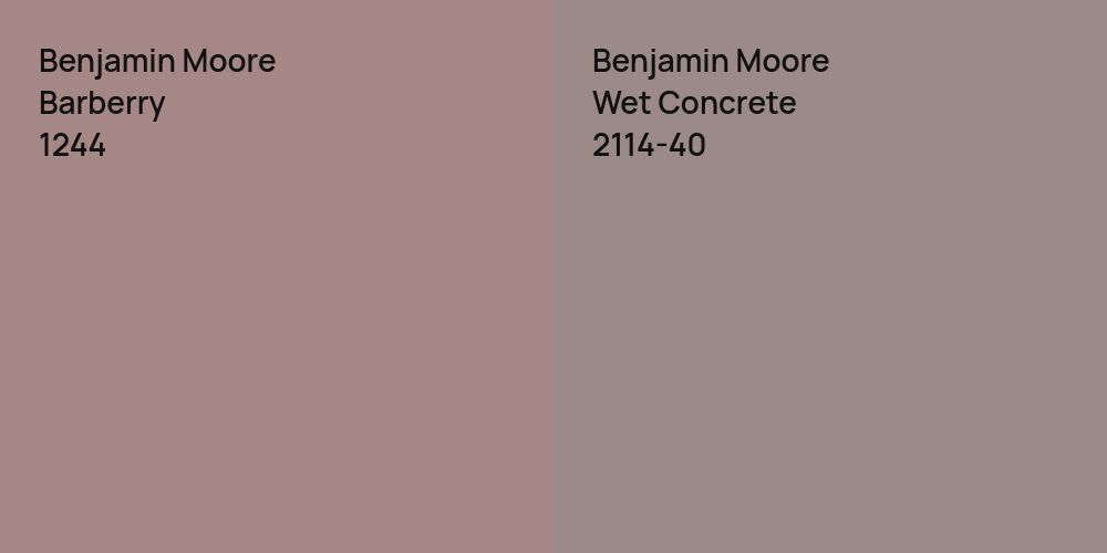 Benjamin Moore Barberry vs. Benjamin Moore Wet Concrete