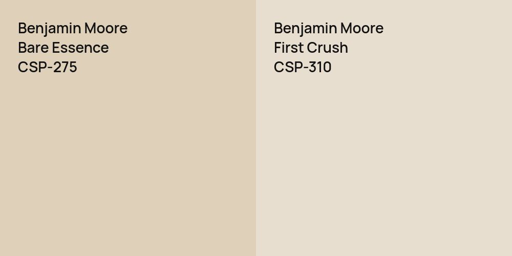 Benjamin Moore Bare Essence vs. Benjamin Moore First Crush