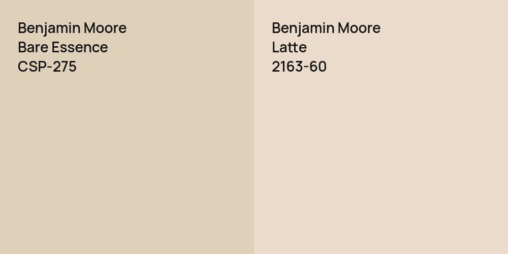 Benjamin Moore Bare Essence vs. Benjamin Moore Latte