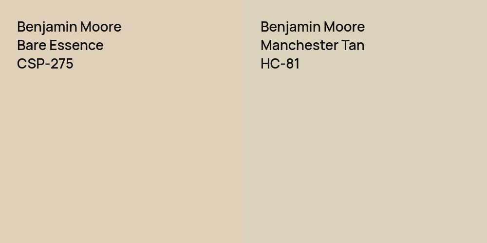 Benjamin Moore Bare Essence vs. Benjamin Moore Manchester Tan