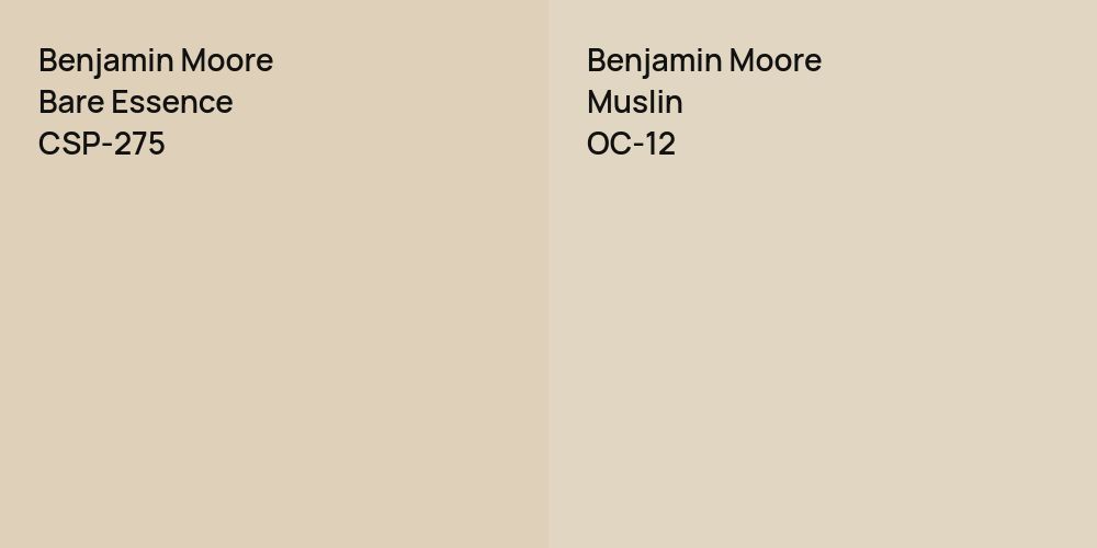 Benjamin Moore Bare Essence vs. Benjamin Moore Muslin