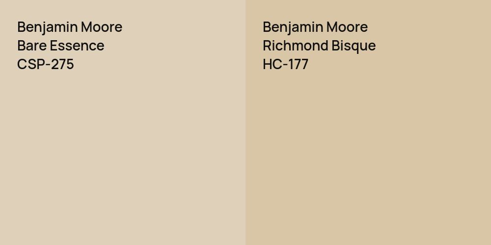 Benjamin Moore Bare Essence vs. Benjamin Moore Richmond Bisque