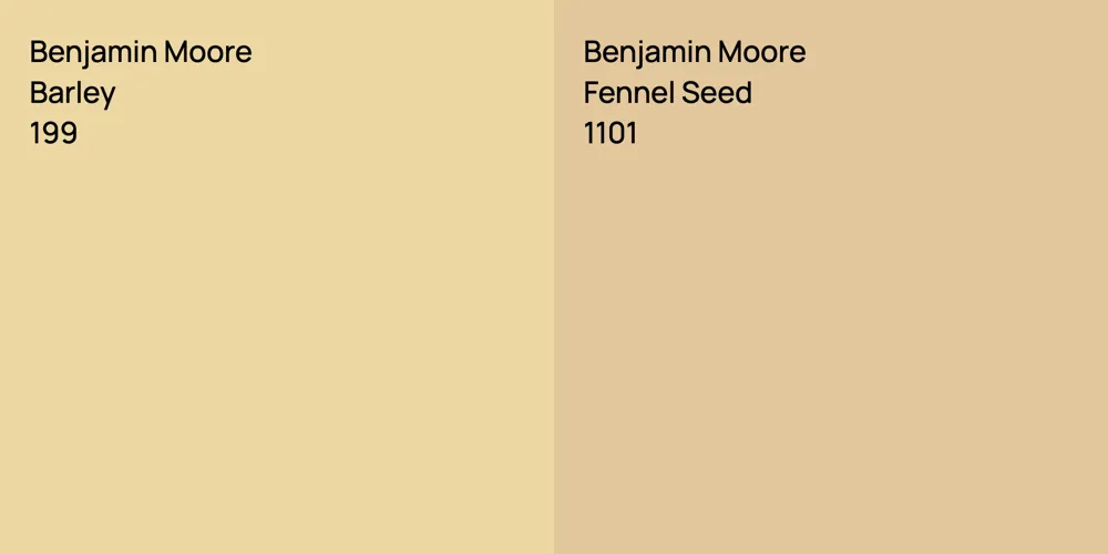 Benjamin Moore Barley vs. Benjamin Moore Fennel Seed