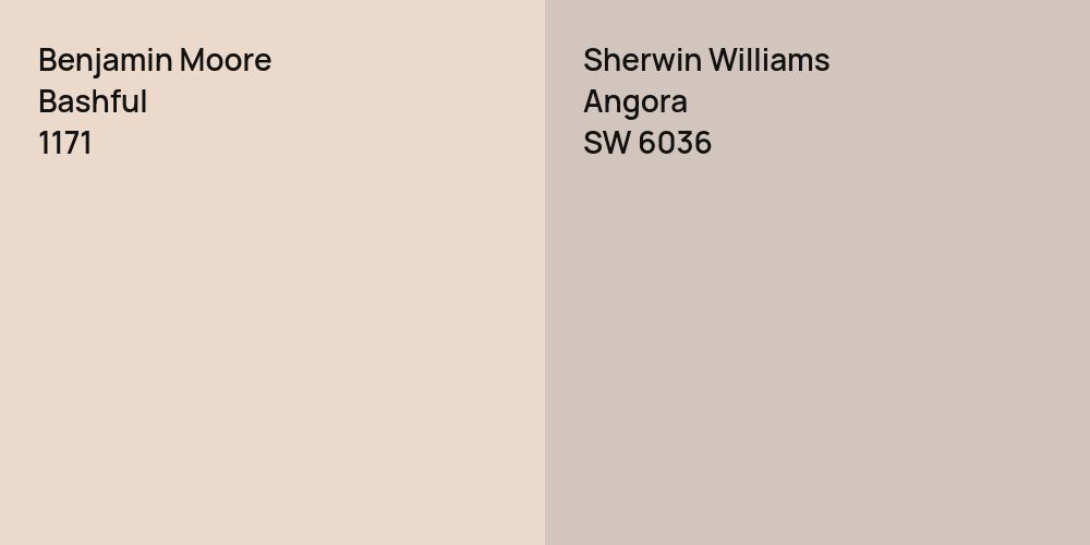 Benjamin Moore Bashful vs. Sherwin Williams Angora