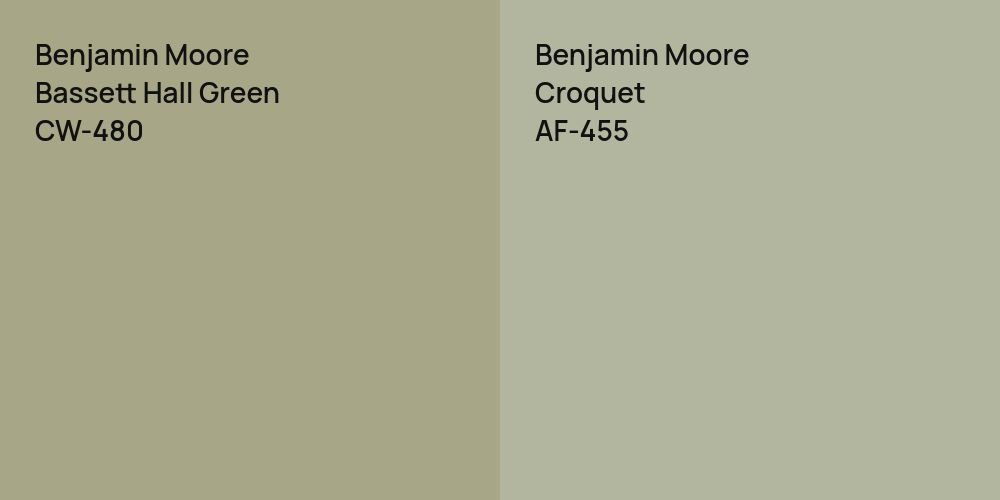 Benjamin Moore Bassett Hall Green vs. Benjamin Moore Croquet