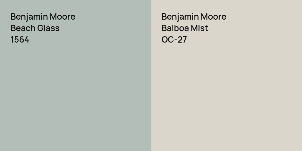 Benjamin Moore Beach Glass vs. Benjamin Moore Balboa Mist