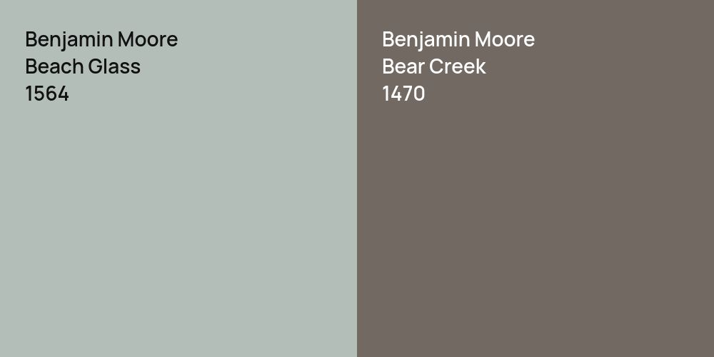 Benjamin Moore Beach Glass vs. Benjamin Moore Bear Creek