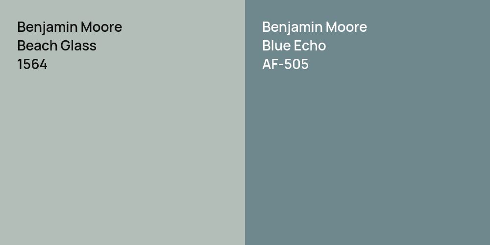 Benjamin Moore Beach Glass vs. Benjamin Moore Blue Echo