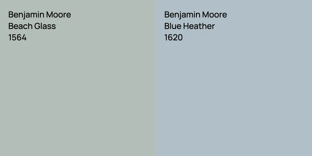 Benjamin Moore Beach Glass vs. Benjamin Moore Blue Heather