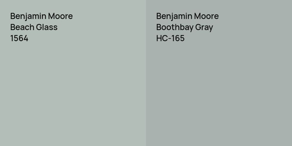 Benjamin Moore Beach Glass vs. Benjamin Moore Boothbay Gray