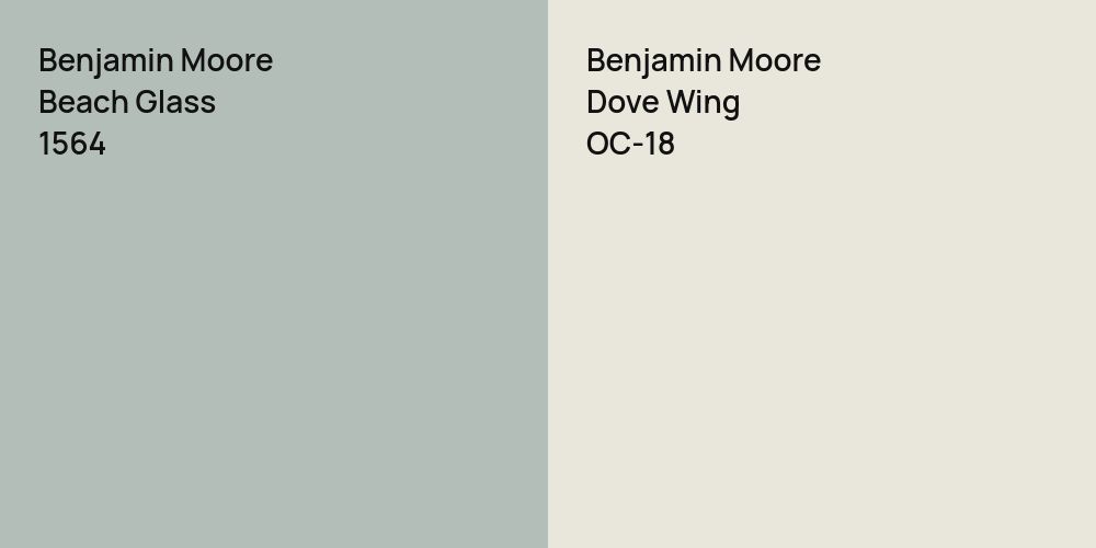 Benjamin Moore Beach Glass vs. Benjamin Moore Dove Wing