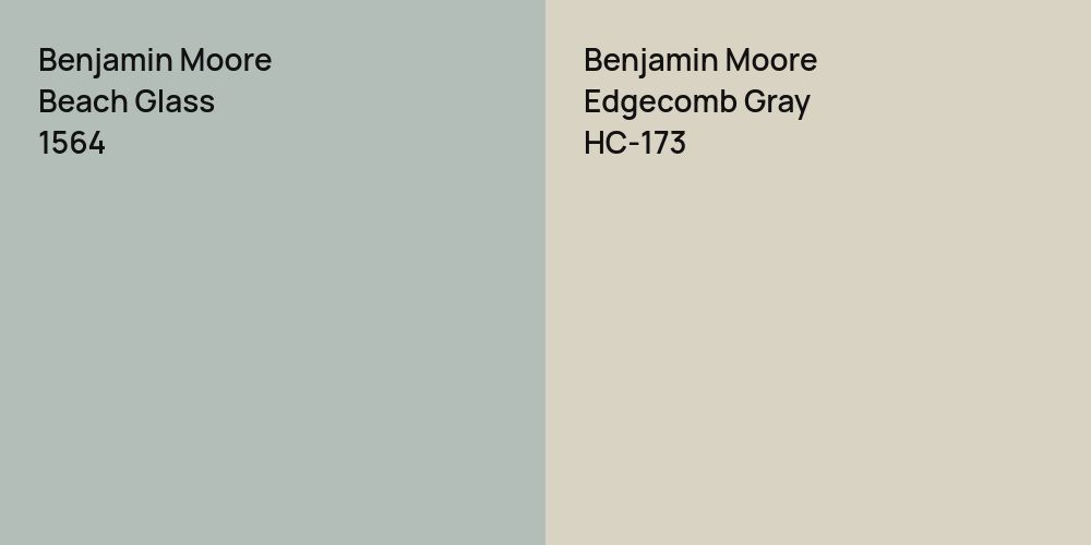 Benjamin Moore Beach Glass vs. Benjamin Moore Edgecomb Gray