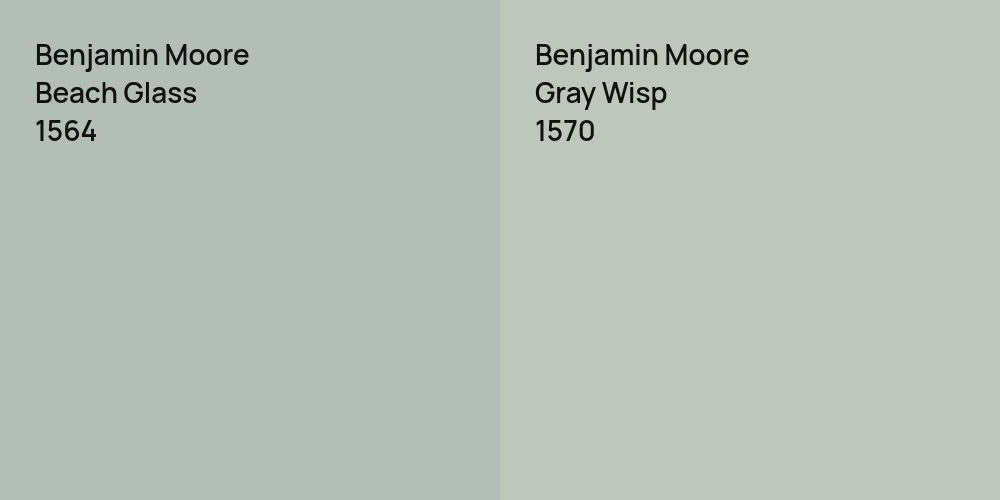 Benjamin Moore Beach Glass vs. Benjamin Moore Gray Wisp