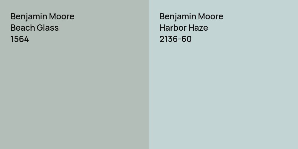 Benjamin Moore Beach Glass vs. Benjamin Moore Harbor Haze