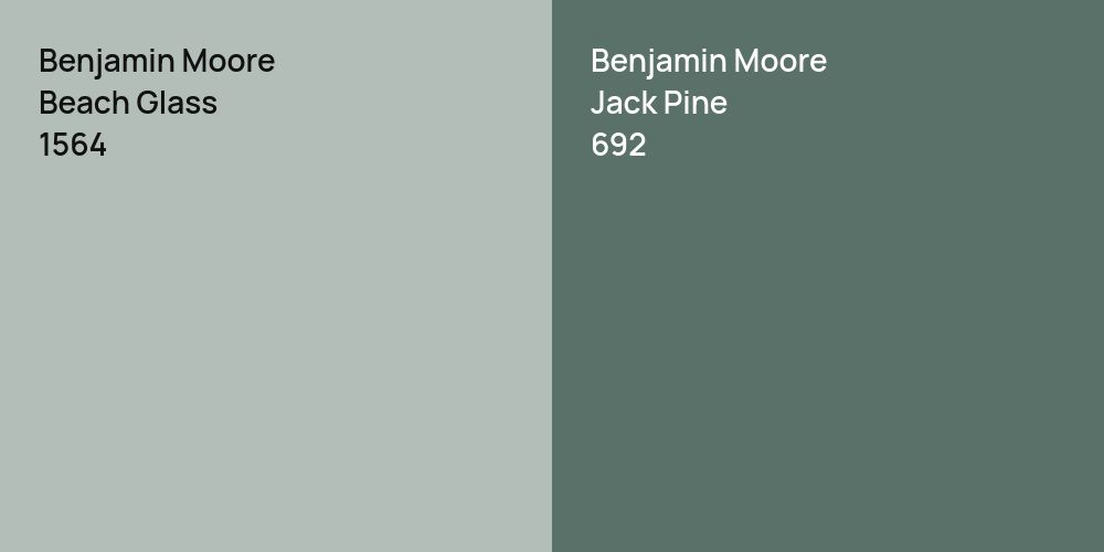 Benjamin Moore Beach Glass vs. Benjamin Moore Jack Pine