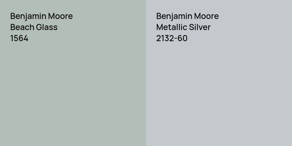 Benjamin Moore Beach Glass vs. Benjamin Moore Metallic Silver