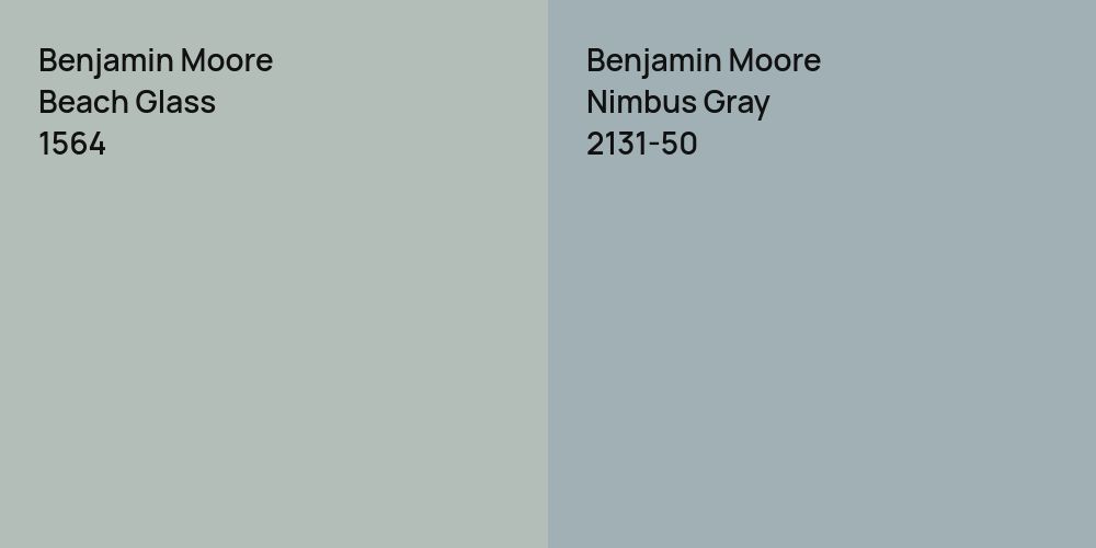 Benjamin Moore Beach Glass vs. Benjamin Moore Nimbus Gray