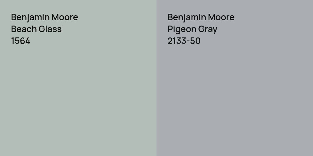 Benjamin Moore Beach Glass vs. Benjamin Moore Pigeon Gray