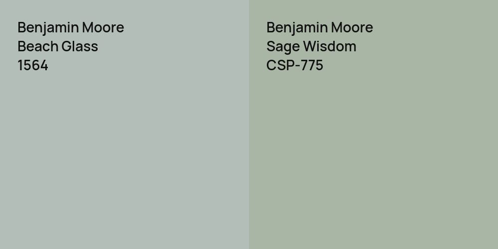 Benjamin Moore Beach Glass vs. Benjamin Moore Sage Wisdom