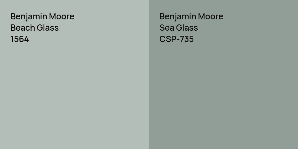 Benjamin Moore Beach Glass vs. Benjamin Moore Sea Glass