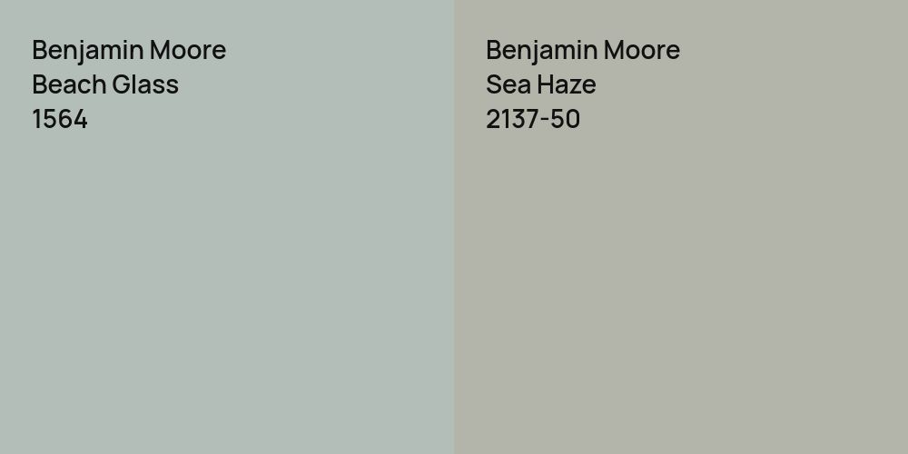 Benjamin Moore Beach Glass vs. Benjamin Moore Sea Haze