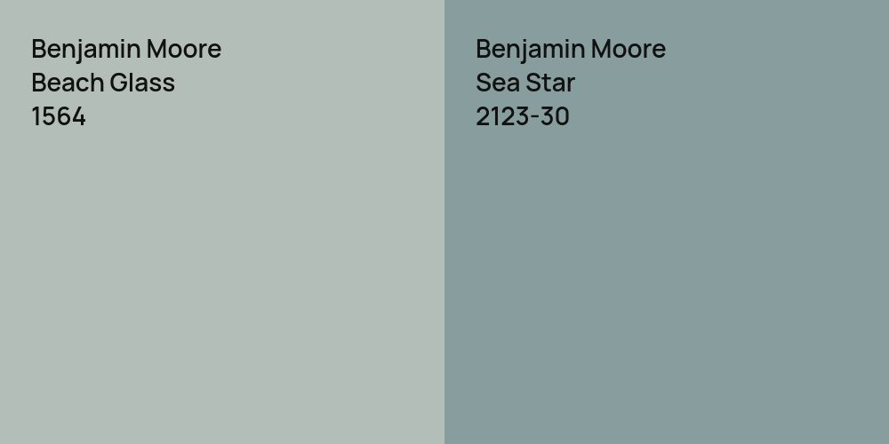 Benjamin Moore Beach Glass vs. Benjamin Moore Sea Star