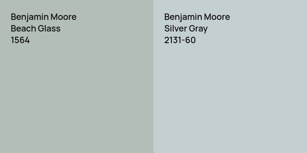 Benjamin Moore Beach Glass vs. Benjamin Moore Silver Gray