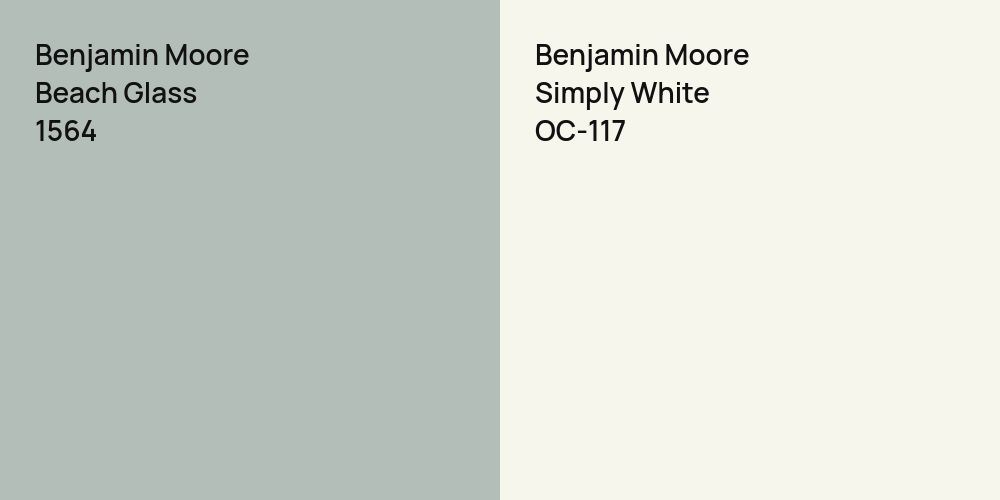 Benjamin Moore Beach Glass vs. Benjamin Moore Simply White