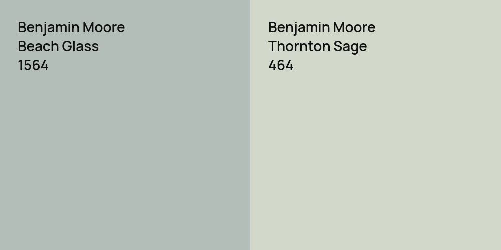 Benjamin Moore Beach Glass vs. Benjamin Moore Thornton Sage