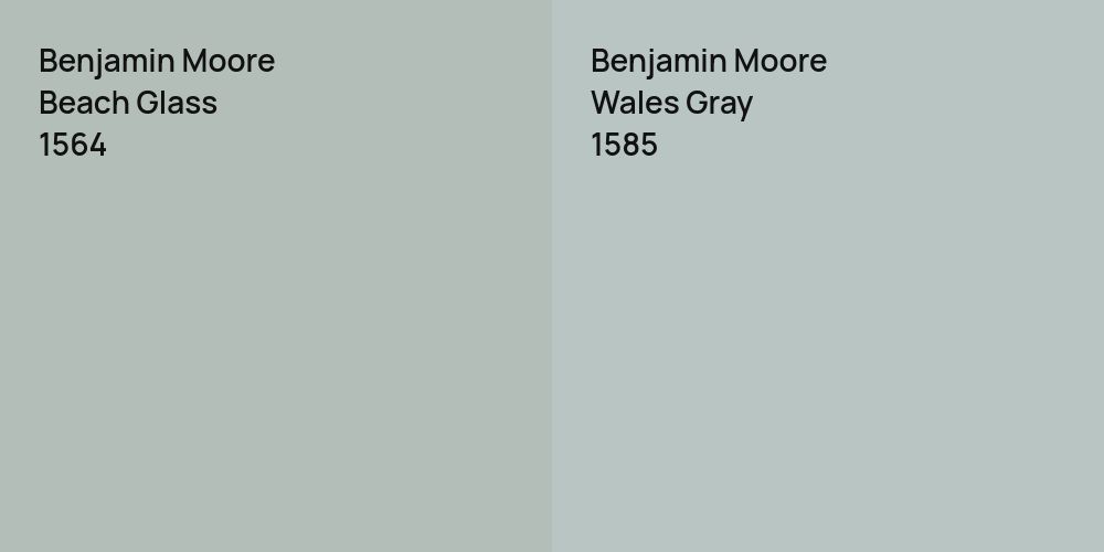 Benjamin Moore Beach Glass vs. Benjamin Moore Wales Gray