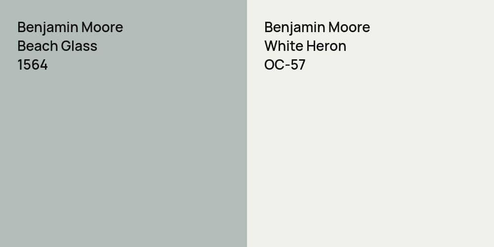 Benjamin Moore Beach Glass vs. Benjamin Moore White Heron