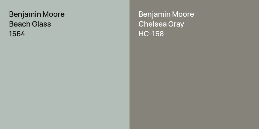 Benjamin Moore Beach Glass vs. Benjamin Moore Chelsea Gray