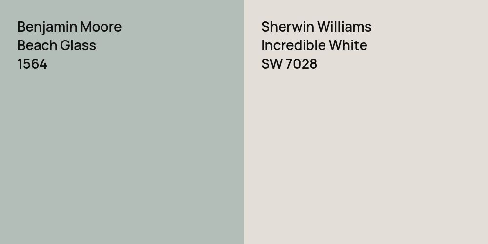 Benjamin Moore Beach Glass vs. Sherwin Williams Incredible White