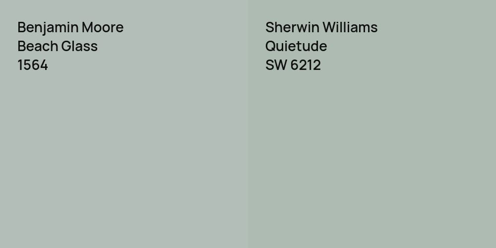 Benjamin Moore Beach Glass vs. Sherwin Williams Quietude