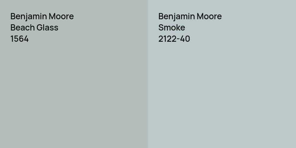 Benjamin Moore Beach Glass vs. Benjamin Moore Smoke