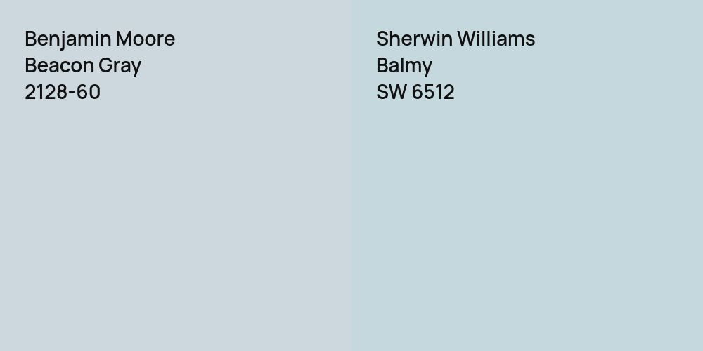 Benjamin Moore Beacon Gray vs. Sherwin Williams Balmy