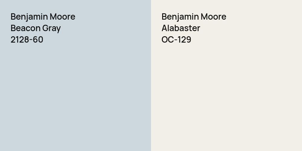 Benjamin Moore Beacon Gray vs. Benjamin Moore Alabaster