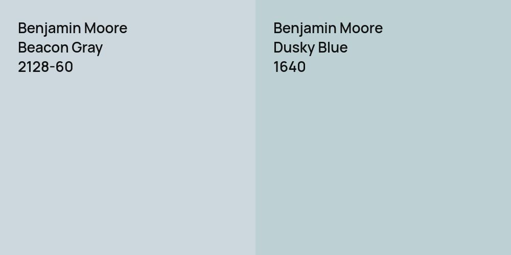 Benjamin Moore Beacon Gray vs. Benjamin Moore Dusky Blue