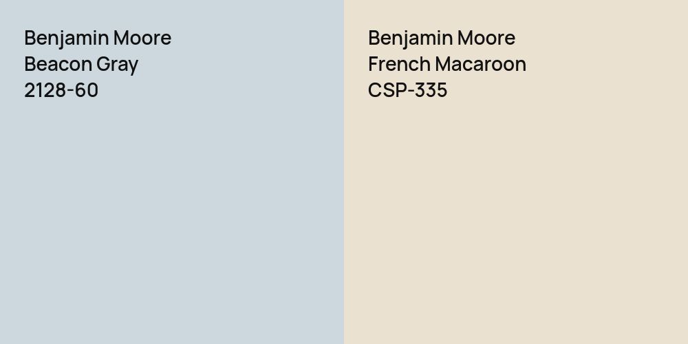 Benjamin Moore Beacon Gray vs. Benjamin Moore French Macaroon